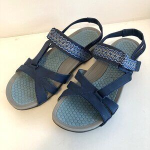 Baretraps Dalton Navy Slingback Wedge Sandals Size10M
